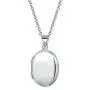 Simple Plain Dome Oval Circle Traditional Keepsake Personalized Engrave Photo Locket For Women Teens Holds Photos Pictures 925 Silver Necklace Pendant Small Medium Large