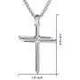 Rnivida Stainless Steel Cross Pendant Necklace, Christian Jewelry Church Baptism Gift for Men Women