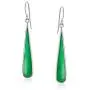 Boho Fashion Semi Precious Gemstone Inlay Long Flat Teardrop Shaped Dangle Earrings For Women 925 Sterling Silver Fish Hook Wire Threader Boho Fashion Semi Precious Gemstone Inlay Long Flat Teardrop Shaped Dangle Earrings For Women 925 Sterling Silver Fish Hook Wire Threader