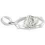 Starborn Herkimer Diamond Spinner Pendant in Sterling Silver