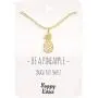 Happy Kisses Pineapple Necklace – Be A Pineapple Pendant – Message Card