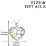YFN 925 Sterling Silver Mom Horse Elephant Sloth Heart Pendant Necklace Christmas Day Jewelry Gift for Women