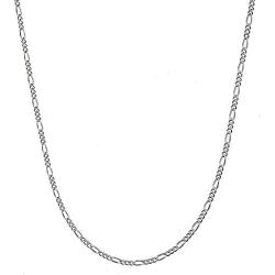 Savlano 925 Sterling Silver 2mm Italian Solid Figaro Link Chain Necklace with Gift Box for Men & Women - Made in Italy