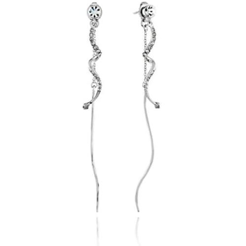 OMC Jewelry 10K Gold/Rhodium Plated Threader Dangle Earrings
