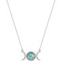 Chengxun Triple Moon Goddess Wicca Pagan Necklace Gold Silver Moon Phase Charm Necklace
