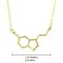Altitude Boutique Happiness Serotonin Molecule Necklace, Serotonin Neurotransmitter Necklace, Science Jewelry for Science Lovers (Silver, Gold)