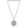 MUCH-MORE Ethnic Silver Pendant Necklace Indian Bollywood Traditional Chain Set For Womens (2554)