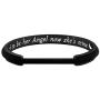 WUSUANED Memorial Mom Gifts I Used to Be Her Angel Now Shes Mine Hair Tie Grooved Cuff Bangle Bracelet in Memory of Loved One Mom