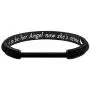 WUSUANED Memorial Mom Gifts I Used to Be Her Angel Now Shes Mine Hair Tie Grooved Cuff Bangle Bracelet in Memory of Loved One Mom