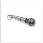 Xusamss Punk Rock Titanium Steel Microphone Pendant Necklace,22inches Box Chain