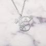La Menagerie Koala Silver Origami Jewelry & Silver Geometric Necklace – 925 Sterling Plated Silver Necklace & Koala Necklaces for Women – Koala Necklace for Girls & Origami Necklace