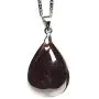 DUOVEKT Garnet Pendant Necklace,Natural Raw Red Garnet Jewelry for Women Lady Man Crystal 22x17x8mm Beads Water Drop Gemstone AAAAA