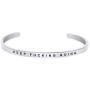 Kucheed Inspirational Bracelets, Cuff Bangle Adjustable Women Stainless Steel Mantra Quote Band Engraved Silver Motivational Friendship Encouragement Jewelry with Hidden Message for Men