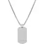 Geoffrey Beene Stainless Steel Mens Engravable Dog Tag Pendant Box Chain Necklace with Cubic Zirconia Stone Geoffrey Beene Stainless Steel Mens Engravable Dog Tag Pendant Box Chain Necklace with Cubic Zirconia Stone