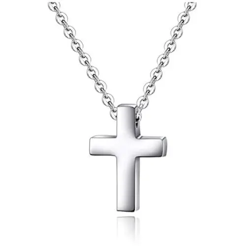 Xianli Wang Tiny Simple Cross Pendant for Children Boy Girl Stainless Steel Small Necklace Xianli Wang Tiny Simple Cross Pendant for Children Boy Girl Stainless Steel Small Necklace
