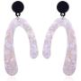 Fashion Horseshoe Acrylic Dangle Earrings Statement Acetic Acid Long Drop Earrings For Women Trendy Pendientes Jewelry
