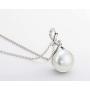 Pearl Necklace Freshwater Cultured White Pearl Pendant Necklace with Silver Chain Unique Style Pearl Jewelry Gifts for Women Girls Wife 9-10mm/12-13mm