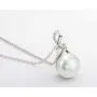 Pearl Necklace Freshwater Cultured White Pearl Pendant Necklace with Silver Chain Unique Style Pearl Jewelry Gifts for Women Girls Wife 9-10mm/12-13mm