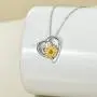 AOBOCO Sterling Silver Heart Pendant Necklace Love Jewelry Gifts for Her