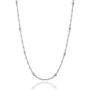 Miabella 925 Sterling Silver Italian Singapore Bead Chain Station Necklace for Women Teen, 16, 18, 20, 22, 24, 26, 30 Inch Made in Italy