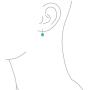 Boho Bali Style Milgrain Setting Semi Precious Gemstones Pear Shaped Teardrop Leverback Dangle Drop Earrings For Women Teen Oxidized 925 Sterling Silver