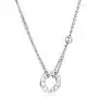 Solid Sterling Silver Circle''LOVE'' Engraved Annulus Pendant Necklace 18''+2'' Extender