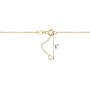 14K Yellow Gold Floating Heart Pendant Necklace Polished Shiny on Cable Chain Italy 17.5''