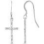 LeCalla Sterling Silver Jewelry Cross Shaped Drop Dangler Earrings for Women Girl