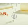 MUATOGIML Mothers Birthday Gifts 925 Sterling Silver Love You Mom Heart Infinity Pendant Necklace for Women Nana