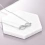 YFN Infinity Necklace Sterling Silver Infinity Love Pendant Necklace Cubic Zirconia Infinity Jewelry for Women Gifts