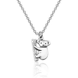 SEIRAA Koala Necklace Koala Bear Gifts for Her Animal Jewelry for Koala Lovers
