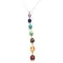 xinpeng Women 7 Chakra Natural Stones Gemstone Crystals Pendant Beads Yoga Reiki Healing Energy Balancing Necklace Copper Bracelets Dangle Hook Earrings Jewelry Set