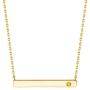 PAVOI 14K Gold Plated Swarovski Crystal Birthstone Bar Necklace | Dainty Necklace | Gold Necklaces for Women |