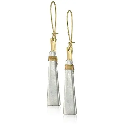 Robert Lee Morris Soho ''Blue Dimension'' Two-Tone Geometric Long Drop Earrings Robert Lee Morris Soho ''Blue Dimension'' Two-Tone Geometric Long Drop Earrings