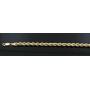 Bracelet Real 10K Yellow Gold Hollow Rope Men and Women 5.0mm, 7'' to 10''