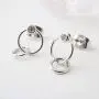 HONEYCAT Crystal Link Hoops in Gold, Rose Gold, or Silver | Minimalist, Delicate Jewelry