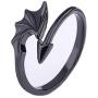 Flzaitian Punk Angel Devil Wings Rings Retro Dragon Arrow Open Rings Adjustable for Women Girls Fashion Couple Index Finger Rings Jewelry