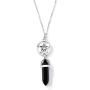 Fairyu Boho Crystal Gemstones Pendant Necklace Chain Chakra Necklaces Pentagram Pentacle Necklace Jewelry Healing Crystals Necklace for Women and Girls
