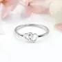 LGSY 925 Sterling Silver Double Heart Rings for Women Infinity Love Promise Thin Rings for Jewelry Gift
