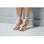 YiMinpwp Sparkly Lace Barefoot Bridal Sandals Wedding Shoes Sequin Swarovski Crystal Wedding Accessories