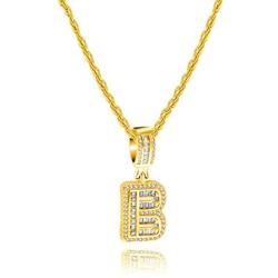 TCHYUN Letter Necklaces Initial Alphabet Beautiful Sale Cheap Birthday I Love You Girlfriend Wife Mom Women Cute Name A-Z Gold Plated