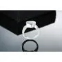 MPRAINBOW Custom Personalized Stainless Steel Openable Tiny Heart/Round Cremation Urn Ring Hold Loved Ones Ashes Finger Ring Memorial Jewelry for Her Him