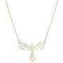 GFDGG Origami Phoenix Bird Pendant Necklaces for Women Men Geometric Animal Hypoallergenic Jewelry