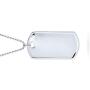 Personalized Mens Large Army Dog Tag Pendant Necklace For Men Engravable 925 Sterling Silver Bead Ball Chain 24 Inch