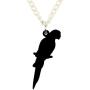 DOWAY Acrylic Novelty Colorful Macaw Parrot Pendant Necklace Tropical Bird Jewelry for Women Girls Kids Charm Party Gifts