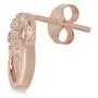 Izaara 925 Sterling Silver Rose Gold Round CZ Earrings for Women and Girls Ideal For Casual, Daily Wear, Birthday, Wedding, Anniversary Gift