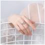 LEOBELLA 925 Sterling Silver Couple Hug Ring for Women Girls Men Silver Hugging Hands Open Ring Jewelry Hug Hands Lover Rings Wedding Bands