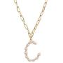 ZLYSF Initial Necklace for Women Girls Large Big Letter Necklace - Paperclip Chain Alphabet Pendant Necklace Jewelry Gift