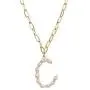ZLYSF Initial Necklace for Women Girls Large Big Letter Necklace - Paperclip Chain Alphabet Pendant Necklace Jewelry Gift