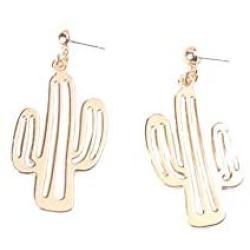 YINLIN Enamel Alloy Colorful Cute Cactus Dangle Earrings